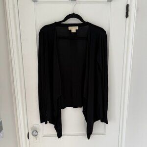 Michael Kors Black Silk & Cashmere Wrap Cardigan
